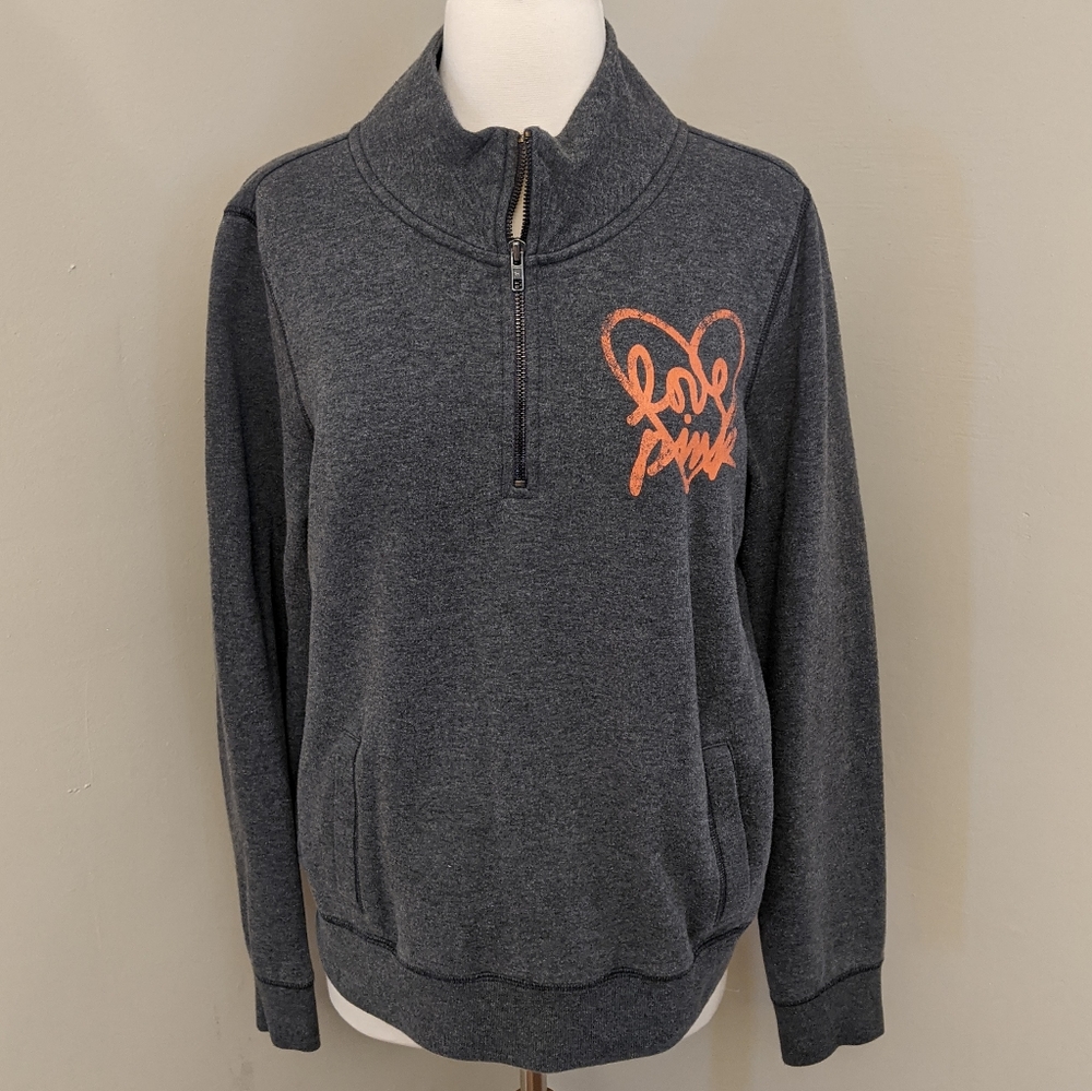 Pink VS 3/4 Zip Sweatshirt